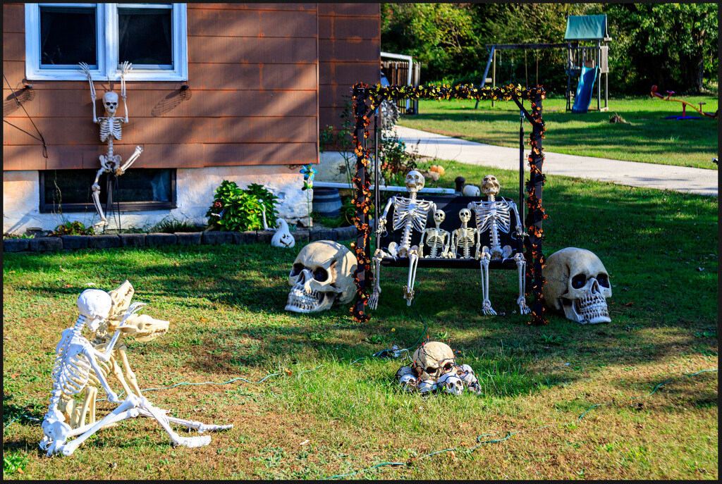 Neighbor's Halloween Display by hjbenson
