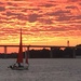 Sailboat and sunset by congaree