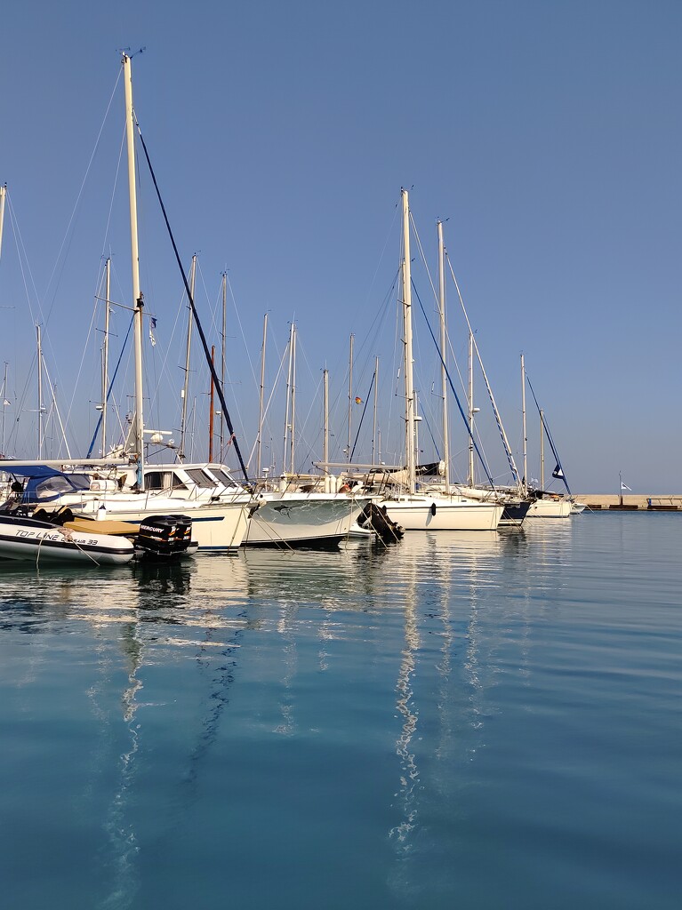 Yachts And Reflections, Kos Marina by carolmw