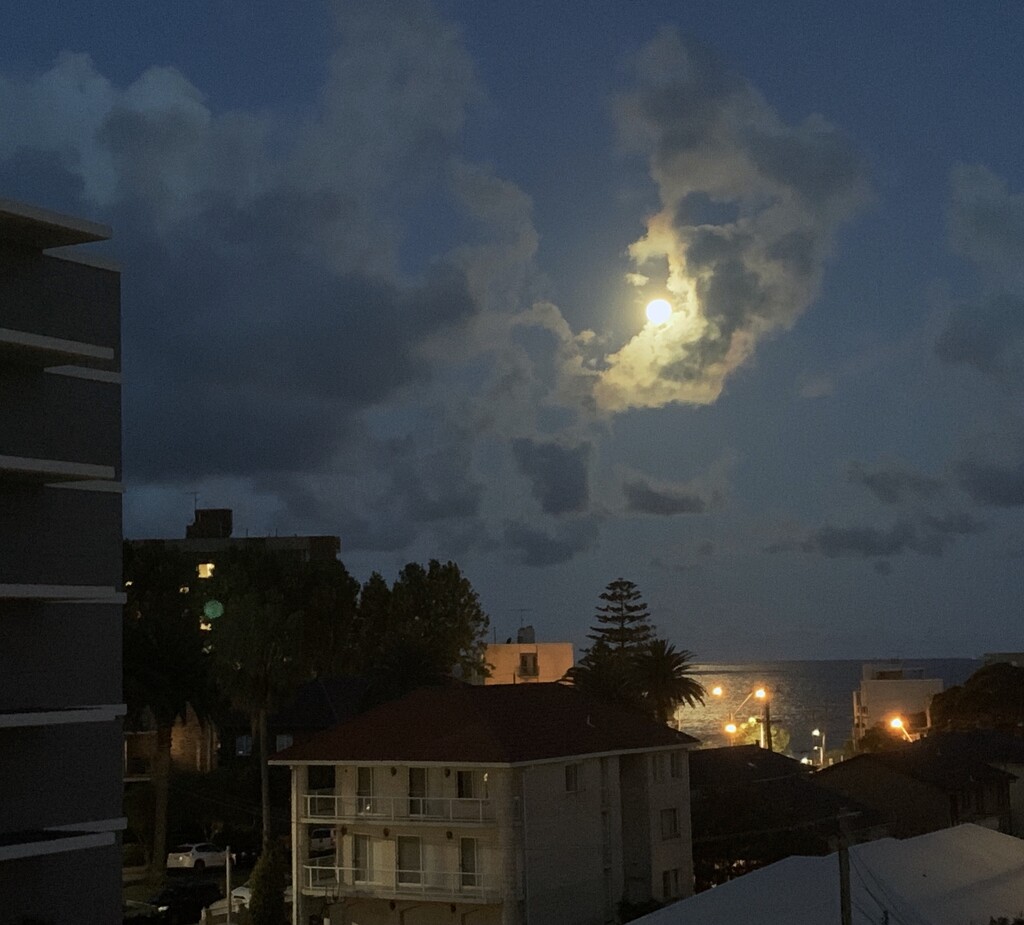 The full moon glows by deidre