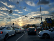 21st Oct 2021 - Sunset in traffic jams.