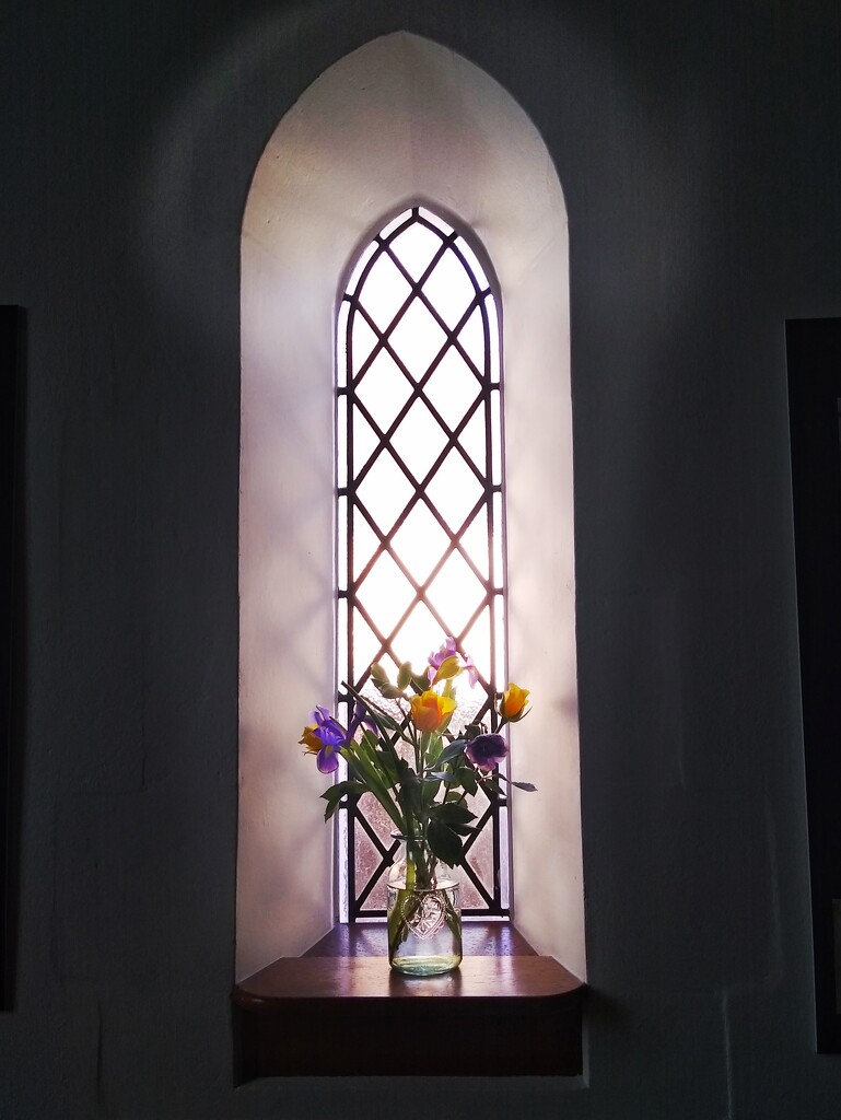 Flowers in St Nicholas Church, Langstone by 30pics4jackiesdiamond