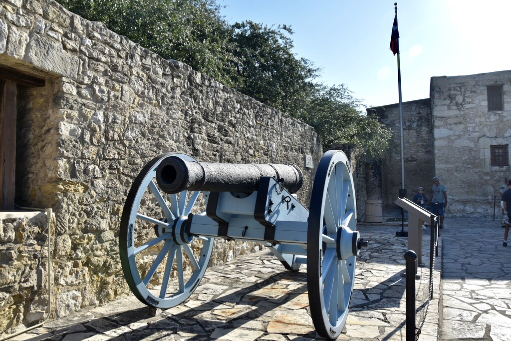 The Alamo’s 16 pound cannon by louannwarren