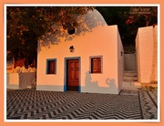 24th Oct 2021 - Our Shadows And Agios Ioannis Monastery At Sunset