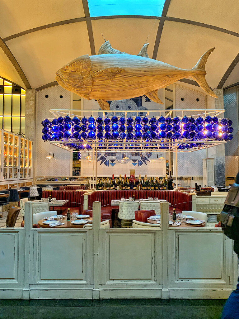 Restaurant with a big fish.  by cocobella