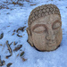 Meditative Statue in Snow by jbritt