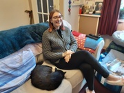 6th Nov 2021 - My daughter Maria with cat Arthur.