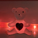 Back-lit Valentine bear on mantel [“Pre-filler”] by rhoing