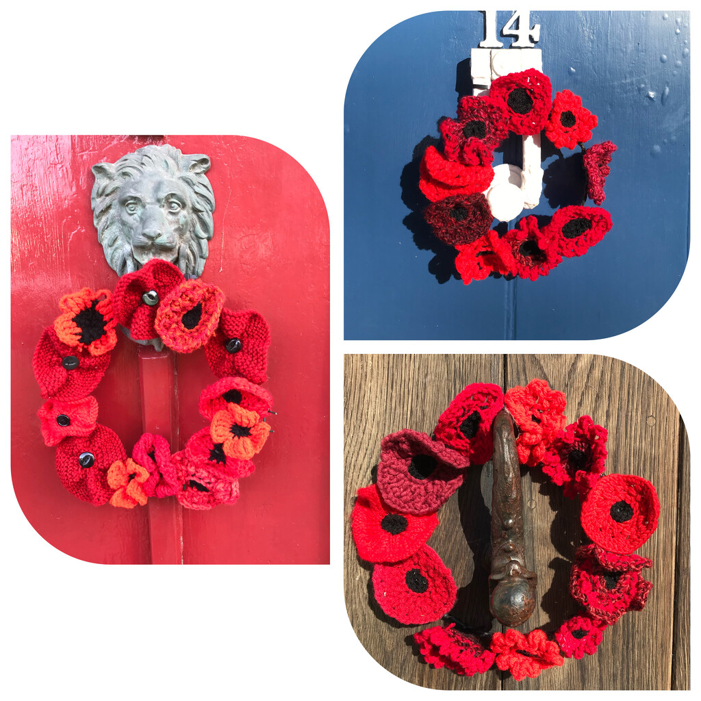 Knockers and knitted poppies by wakelys