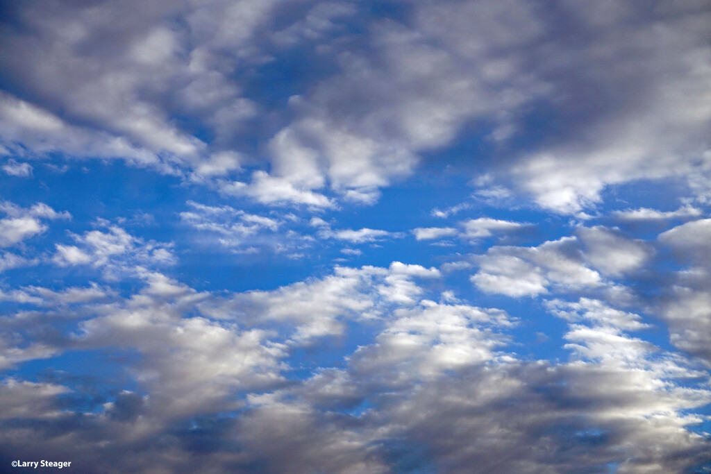 Blue sky and clouds fall afternoon by larrysphotos