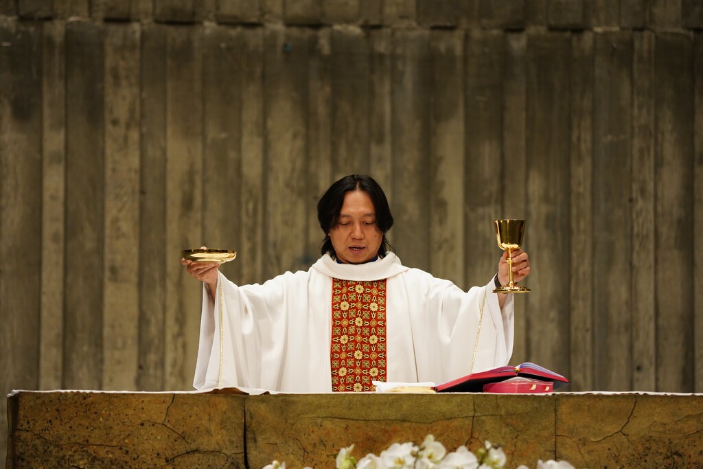 Eucharist by acolyte