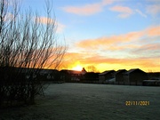 22nd Nov 2021 - Sunrise over the school playing field.