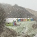 Beach huts in the snow by casablanca