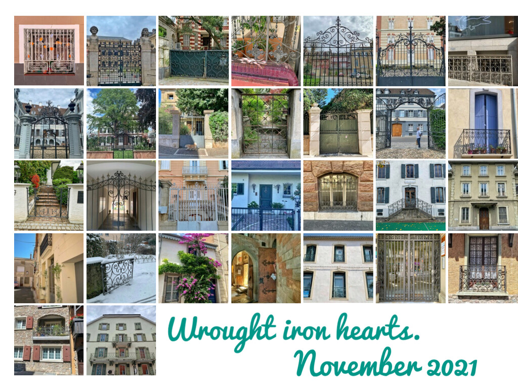 A month of wrought iron hearts.  by cocobella