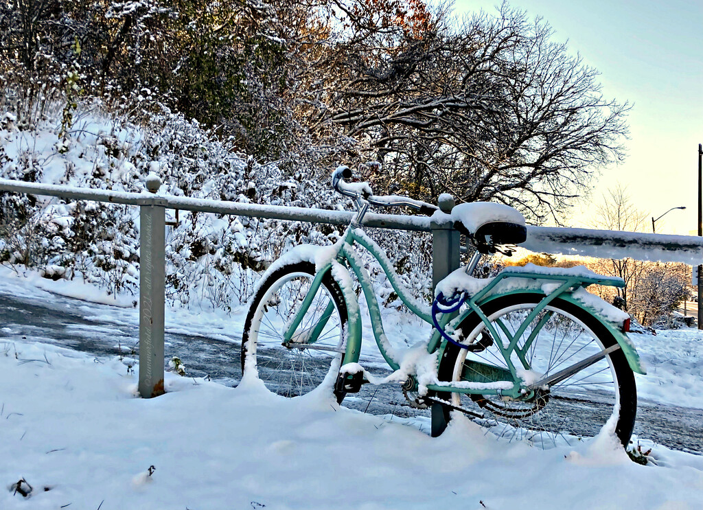 bike on ice by summerfield