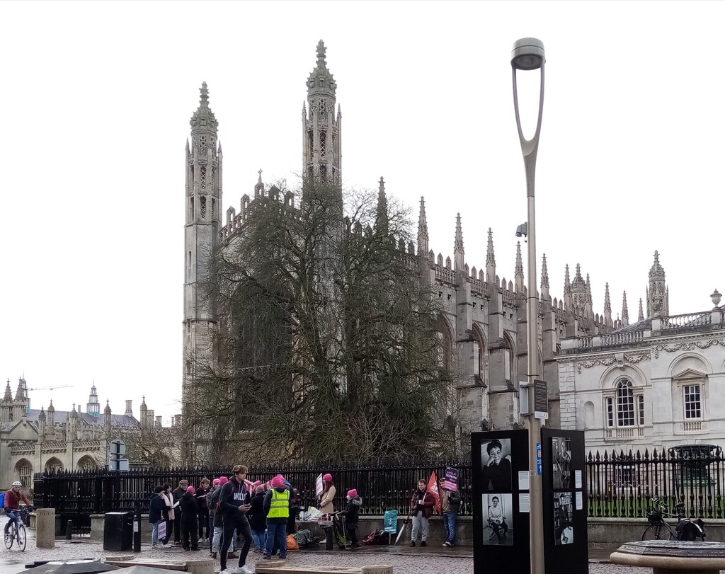 Picket Outside King's, Cambridge  by g3xbm