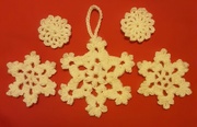 8th Dec 2021 - Handmade crocheted snowflakes
