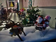 13th Dec 2021 - A Santa with his reindeer window display.