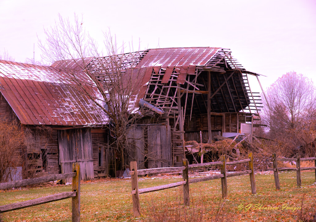 Barn on Jug St at late afternoon by ggshearron