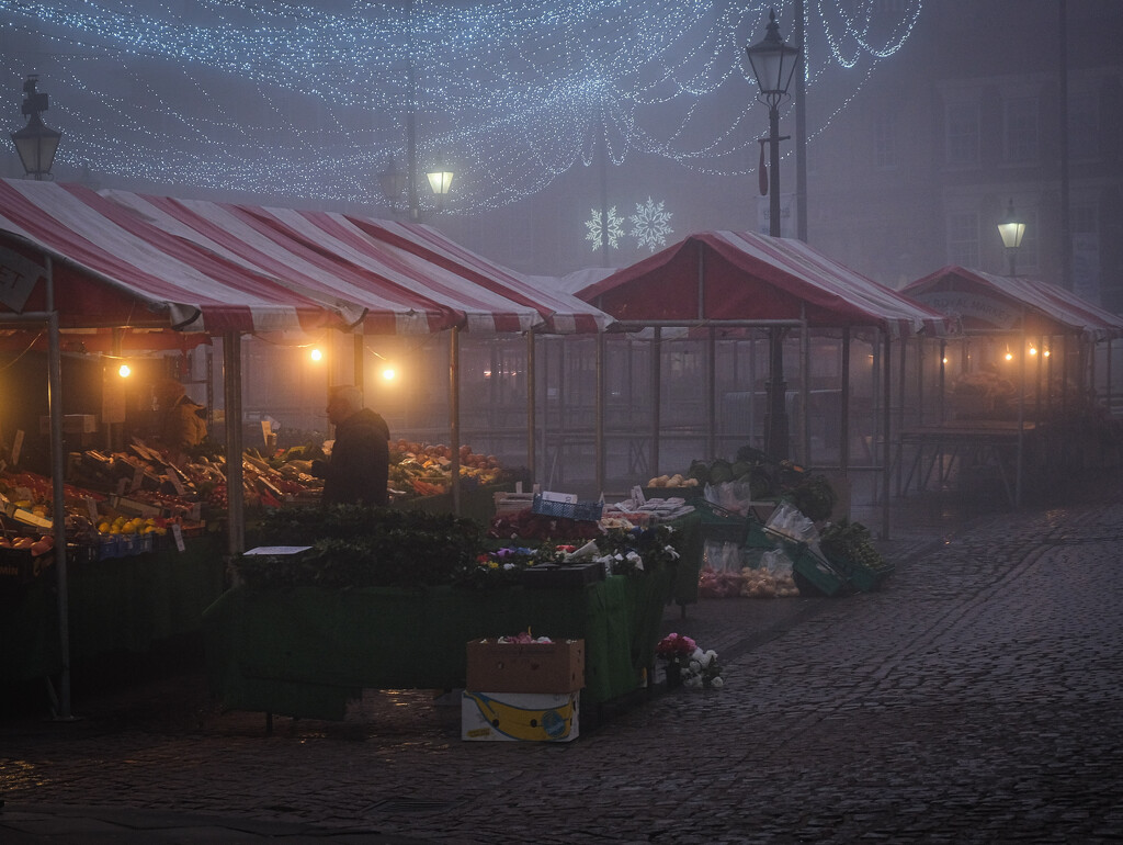 Market in fog by 365nick