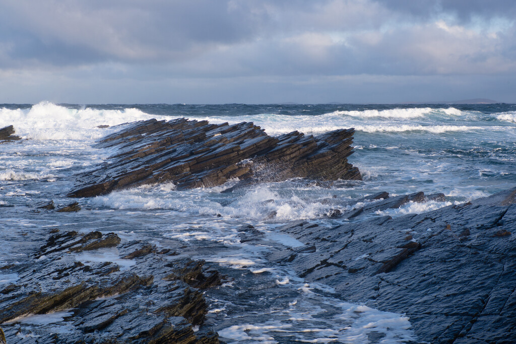 Watching waves at Birsay Bay by helenhall