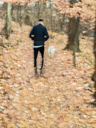 21st Dec 2021 - Walking dog in Potomac Overlook Park (Slow Shutter)