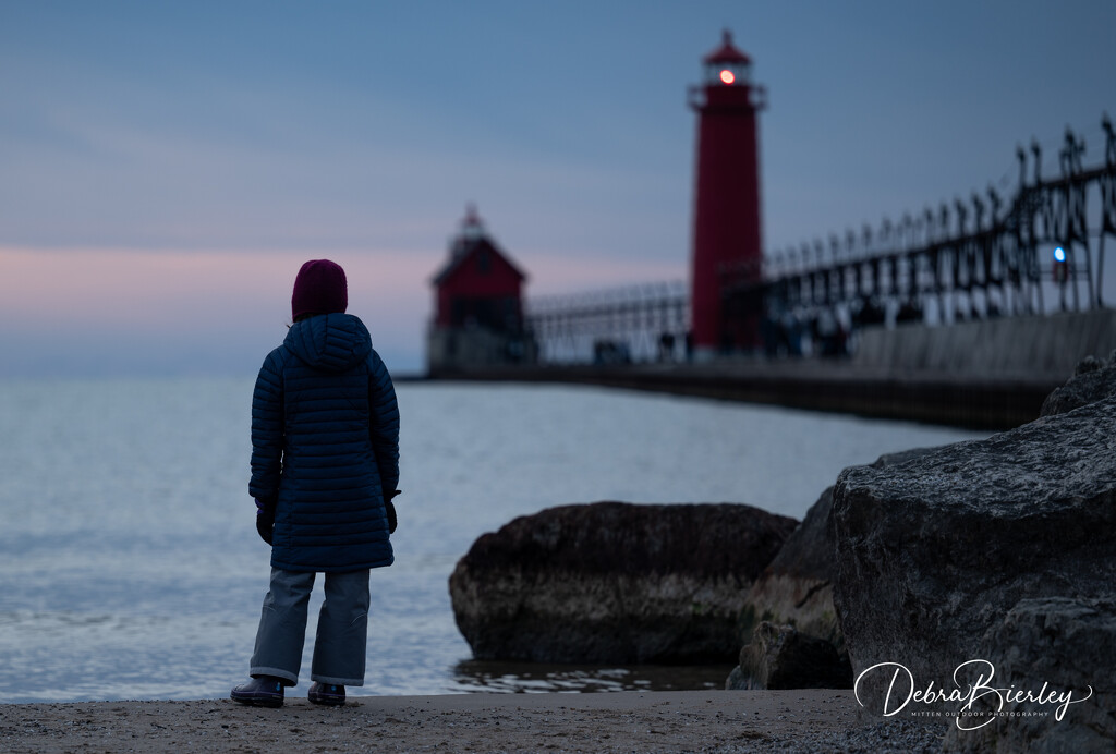 Sunset at Grand Haven Lighthouse by dridsdale
