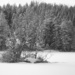 Islet on a frozen lake by okvalle