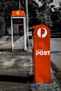 1st Jan 2022 - Selective colouring - Outside the Post Office