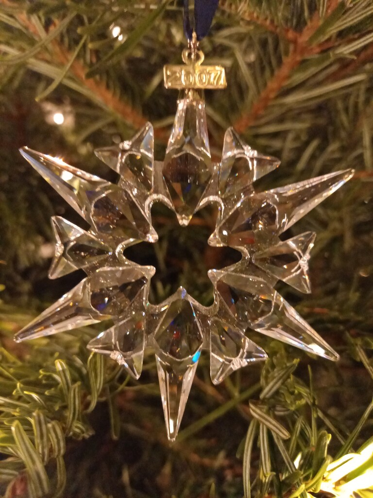 A Swarovski snowflake on our Christmas tree by marianj