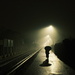 A girl walks alone at night  by stefanotrezzi