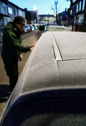 6th Jan 2022 - Scraping the ice off the car