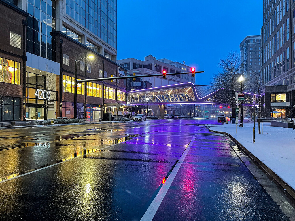 Biking in Early Morning Snow by jbritt