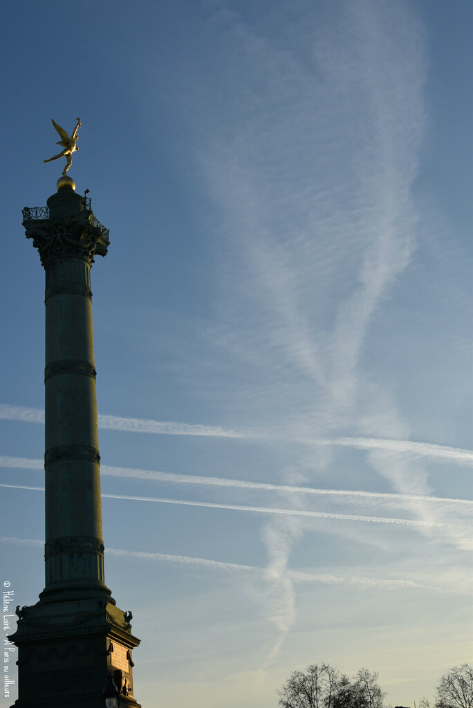 the sky above the Bastille by parisouailleurs