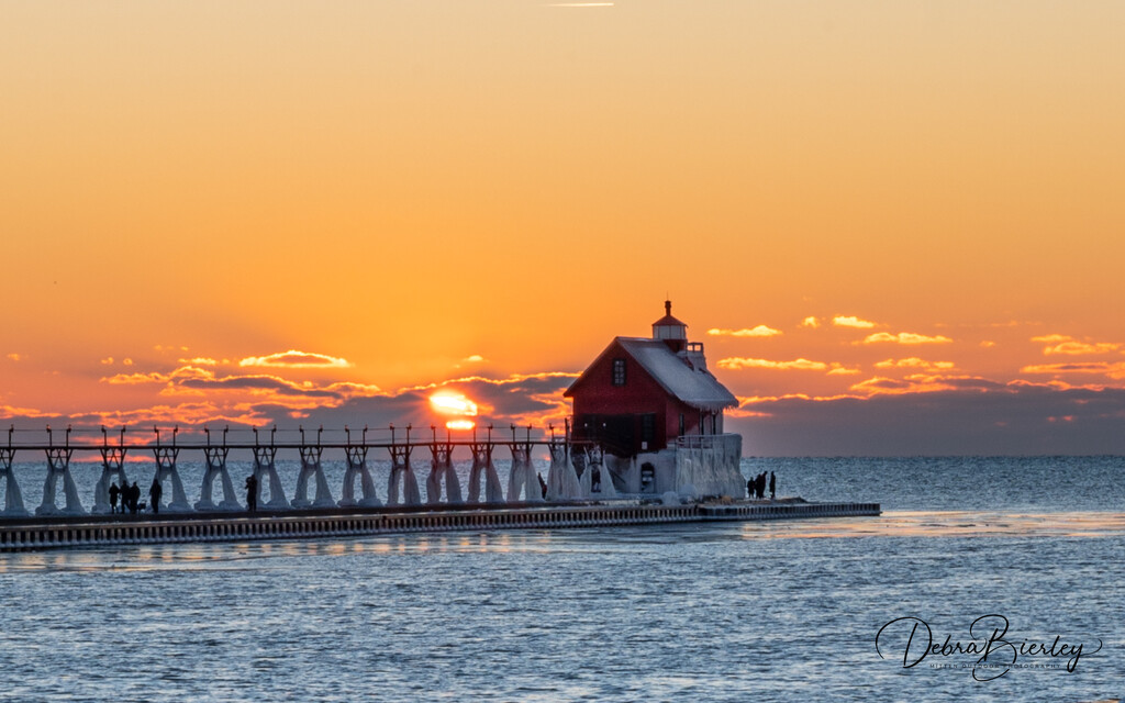 Grand Haven at sunset  by dridsdale
