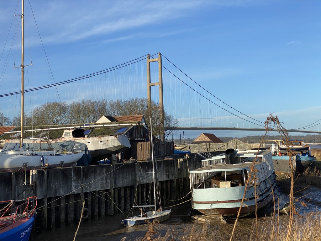 Humber bridge in background  by cafict