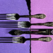 Forks on Purple  by metzpah
