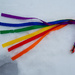 rainbow in the snow, a haiku