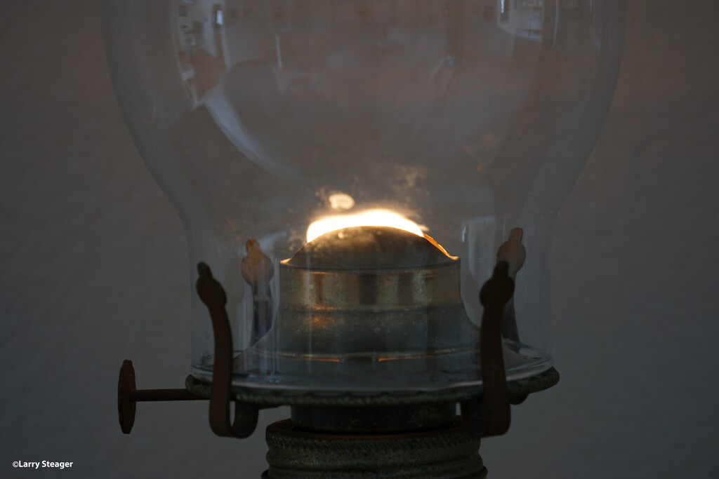 Oil lamp burning by larrysphotos