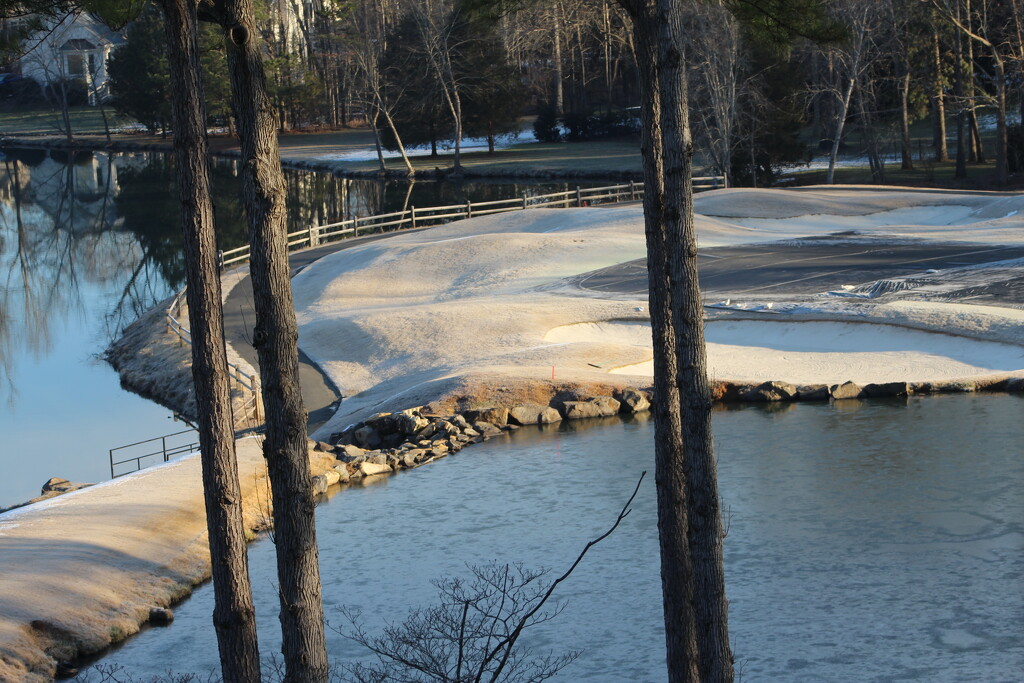 Jan 23 Frozen Pond after 21 degrees overnight IMG_5127 by georgegailmcdowellcom