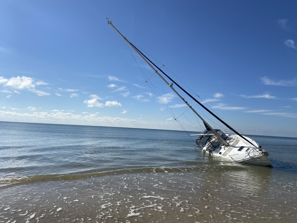 Beached Sailboat  by 365canupp