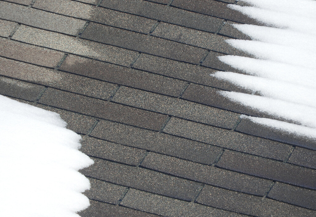 Snowy roof abstract by homeschoolmom