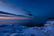 24th Jan 2022 - Moon over Lake Superior as Night Becomes Day