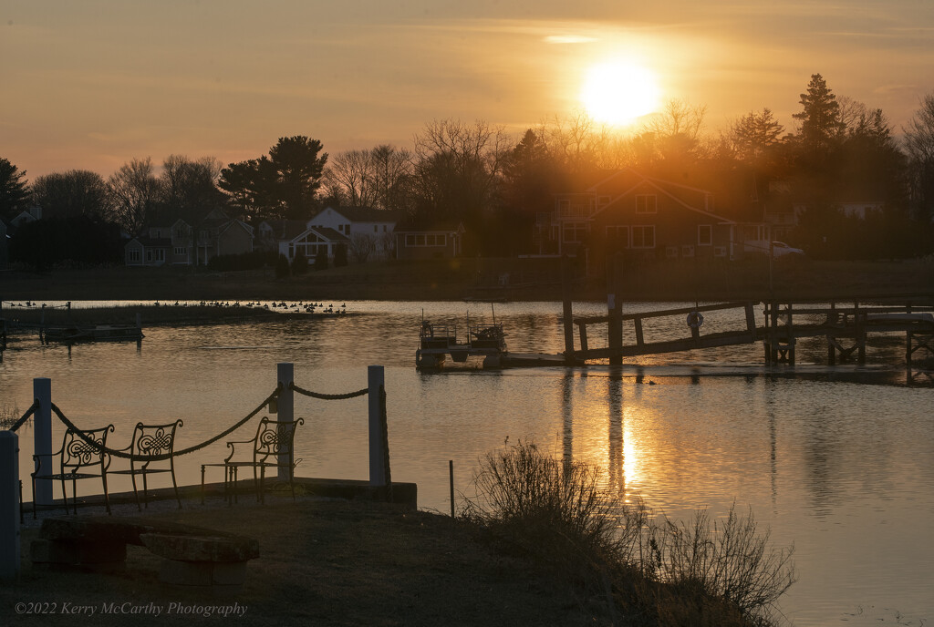 River's edge sunset by mccarth1