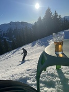 26th Jan 2022 - Beverage on the bean bag before last ski run of the day 