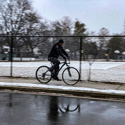 28th Jan 2022 - Biking in the Snow