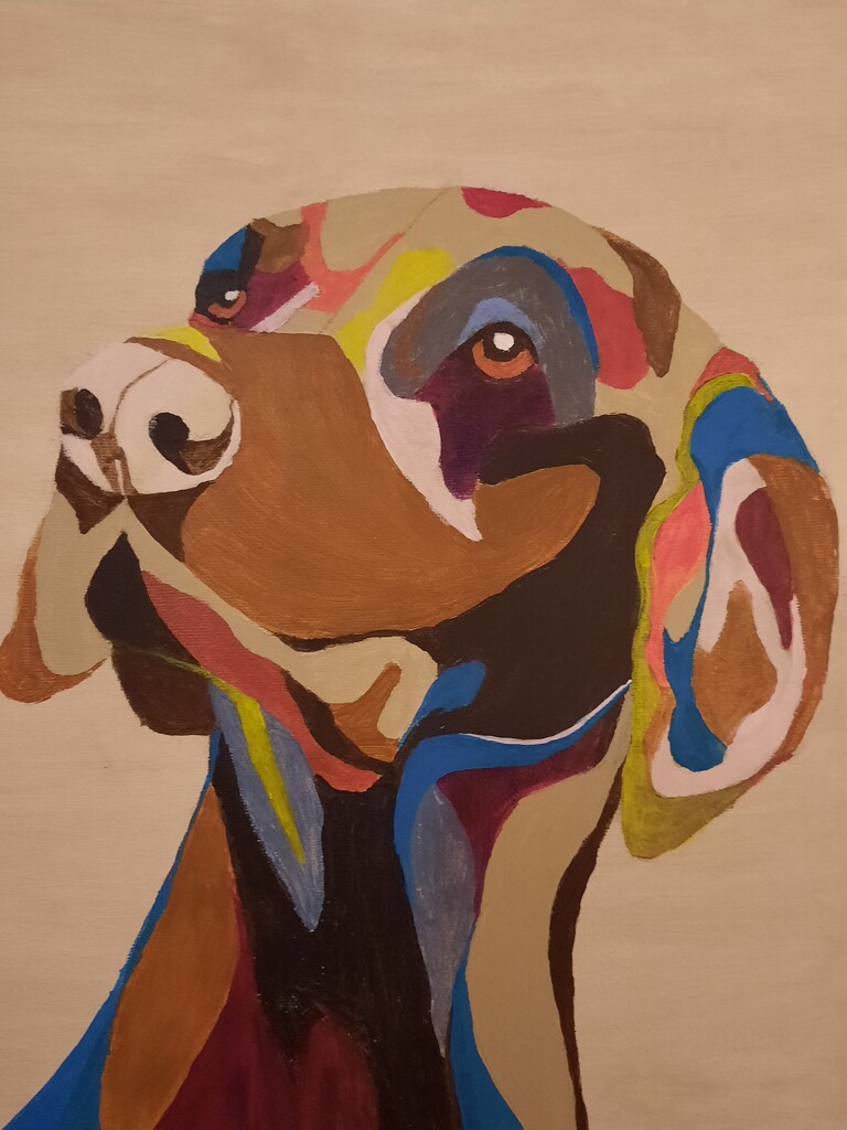 Hond in acryl by ideetje