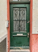 2nd Feb 2022 - Green door with three hearts. 