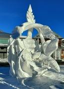 1st Feb 2022 - Bee Snow Sculpture