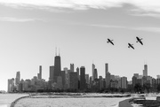 5th Feb 2022 - Pasted Geese on Chicago Skyline